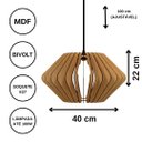 Ver imagem 6 de Luminária Teto tipo Pendente VINCI MDF - Completa