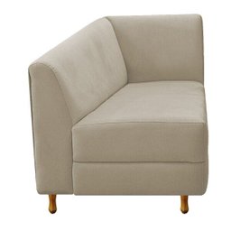 Recamier Divã Valéria 1,60M Lado Esquerdo Suede Bege - Amarena Móveis - 3