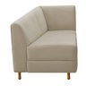 Recamier Divã Valéria 1,60M Lado Esquerdo Suede Bege - Amarena Móveis - 3
