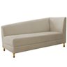 Recamier Divã Valéria 1,60M Lado Esquerdo Suede Bege - Amarena Móveis - 1
