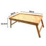 Bandeja Cafe da Manha Lanche Cama Bambu Pe Dobravel Retratil Almoço Jantar Resistente Pratico Espa - 4