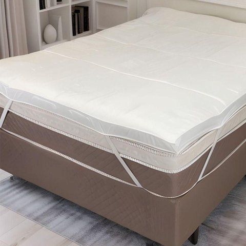 Pillow Top Queen Dupla Face 200 Fios 6cm 158x200cm Branco