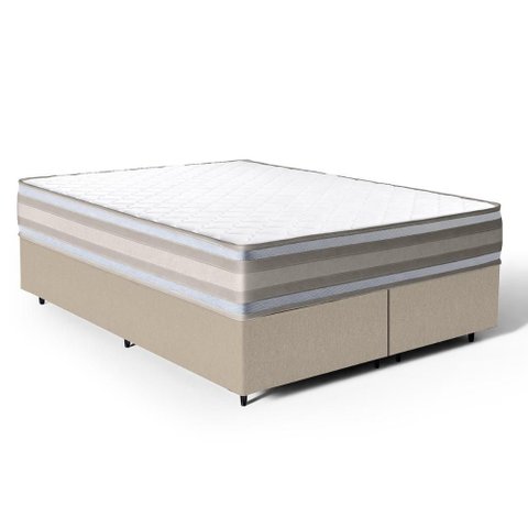 Cama Box com Colchão de Espuma D33 Double Face Territory Hellen Queen 158cm