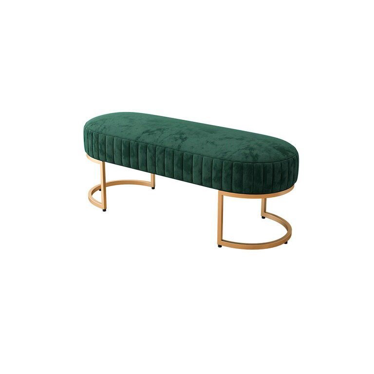 Puff Recamier Glow Veludo Verde Escuro - Zahav Estofados