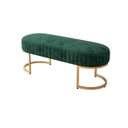 Ver imagem 1 de Puff Recamier Glow Veludo Verde Escuro - Zahav Estofados