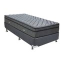 Ver imagem 1 de Cama Box Solteiro: Colchão Molas Ortobom Multilastic Superluxo + Base Gray(88x188)