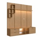Ver imagem 2 de Rack com Painel Suspenso para TV 55 Polegadas 180cm com LED Aurora Mel