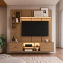 Ver imagem 1 de Rack com Painel Suspenso para TV 55 Polegadas 180cm com LED Aurora Mel