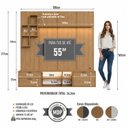 Ver imagem 5 de Rack com Painel Suspenso para TV 55 Polegadas 180cm com LED Aurora Mel