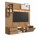 Ver imagem 4 de Rack com Painel Suspenso para TV 55 Polegadas 180cm com LED Aurora Mel