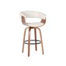 Banqueta Nicole Munique Giratória Couro e Base de Madeira Homenow Cor:nude - 2