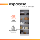 Ver imagem 5 de Modulo de Guarda Roupas para Quarto Madrid 2 Portas Maxel