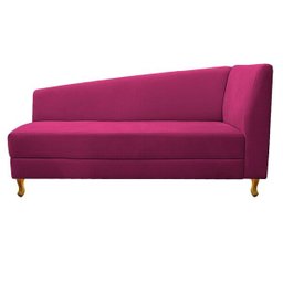 Recamier Valéria 140cm Lado Esquerdo de Quem Senta Sala de Estar Suede Pink - Incasa Decor - 2