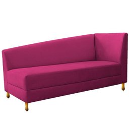 Recamier Valéria 140cm Lado Esquerdo de Quem Senta Sala de Estar Suede Pink - Incasa Decor - 1