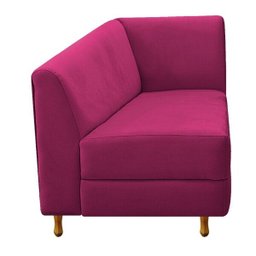 Recamier Valéria 140cm Lado Esquerdo de Quem Senta Sala de Estar Suede Pink - Incasa Decor - 3