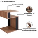 Ver imagem 4 de Mesa Lateral 35x35 Cm B74 Montana Preto Novam