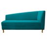 Recamier Divã Valéria 1,40M Lado Esquerdo Suede Azul Turquesa - Amarena Móveis - 2
