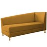 Recamier Divã Valéria 1,60M Lado Esquerdo Suede Mostarda - Amarena Móveis - 1