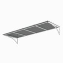 Ver imagem 2 de Toldo Fixo Policarbonato Alveolar Fume - 2,50m X 1,50m - Estrutura Branca