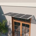 Ver imagem 5 de Toldo Fixo Policarbonato Alveolar Fume - 2,50m X 1,50m - Estrutura Branca