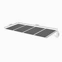 Ver imagem 3 de Toldo Fixo Policarbonato Alveolar Fume - 2,50m X 1,50m - Estrutura Branca