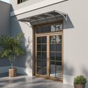 Ver imagem 4 de Toldo Fixo Policarbonato Alveolar Fume - 2,50m X 1,50m - Estrutura Branca