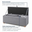 Ver imagem 5 de Puff Baú Queen Base Madeira Maciça 160cm Slim
