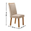 Ver imagem 5 de Mesa de Jantar Liz 120cm Tampo MDF Canto Copo Laminado com 4 Cadeiras Lira
