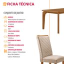 Ver imagem 7 de Mesa de Jantar Liz 120cm Tampo MDF Canto Copo Laminado com 4 Cadeiras Lira