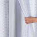 Ver imagem 2 de Cortina Daily Varão 2m Blackout PVC com Voil Xadrez 2,80MX1,60m Sala Quarto Branco