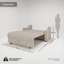 Ver imagem 3 de Sofá Cama Retrátil 158cm 2 Lugares Betim