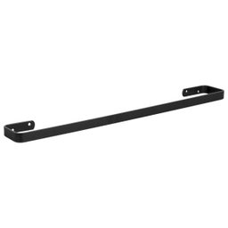 Porta Toalha De Banho Para Banheiro Preto Fosco Plus 80cm - 2