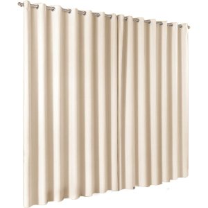 Cortina Blackout em Tecido 4 00x2 80 Corta Luz com Ilhos - Palha