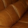 Sofá Decorativo Piece Bipartido Retrátil Sala de Estar 215cm Couro Conhaque G58 - Gran Belo - 6