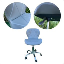 Cadeira Escritório Secretária Ergonômica Kit 2 Unidades – Conforto, Estilo e Mobilidade com Rodízios - 4