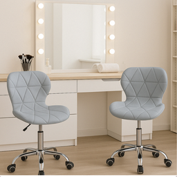 Cadeira Escritório Secretária Ergonômica Kit 2 Unidades – Conforto, Estilo e Mobilidade com Rodízios - 7