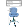 Cadeira Escritório Secretária Ergonômica Kit 2 Unidades – Conforto, Estilo e Mobilidade com Rodízios - 5