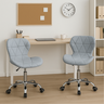 Cadeira Escritório Secretária Ergonômica Kit 2 Unidades – Conforto, Estilo e Mobilidade com Rodízios - 8