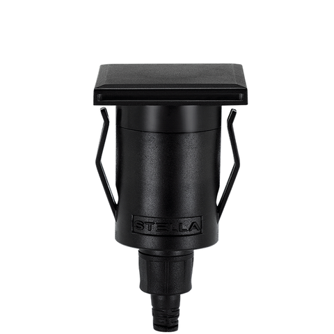 Balizador de Solo Chão Led Way Side Quadrado 2 Fachos 80° 1,5w 3000k Bivolt 4,1x4,1x7,3cm Preto