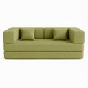 Ver imagem 1 de Sofá Cama na Caixa 3 Lugares Orgânico Moderno Premium Boucle