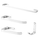 Ver imagem 1 de Kit Acessórios Para Banheiro Cromado 4 Peças