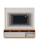 Ver imagem 5 de Estante Home Theater Jordão Off White Freijó com Mesa de Centro Jeri Freijó Off White e Aparador Riv