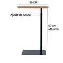 Ver imagem 2 de Mesa Lateral com Tampo de Madeira Regulável