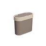 Lixeira Flat 11 X 23,5 X 20,5 Cm 2,8 L Warm Gray e Light Gray Coza - 1