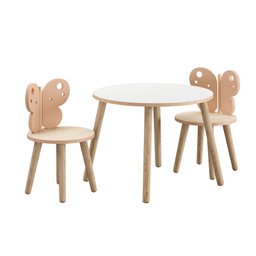 Conjunto de Mesa com Duas Cadeiras Infantil Borboleta - 1
