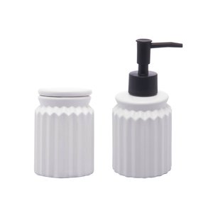 Kit Banheiro Lavabo Dispenser + Porta Objetos - Lyor