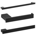 Ver imagem 1 de Kit De Acessórios Para Banheiro Preto Fosco Master 3 Peças