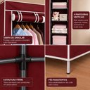 Ver imagem 4 de Organizador Roupas Portatil Armario Modular Cabideiro Quarto Sapatos Brinquedos Lencol Armazenamento