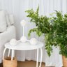 Escultura Esferas Decorativas em Resina Off White 13,5cm - 2