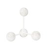 Escultura Esferas Decorativas em Resina Off White 13,5cm - 1